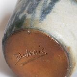 Vase bouquetière cache-pot grès émaillé de bouffioulx signé dubois