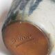 Vase bouquetière cache-pot sandstone enamelled with bouffioulx signed dubois