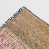 2x9 Brown Cream Persian Vintage Runner Rug, 65x265Cm