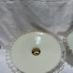 Vintage wavy opaline suspension pair with brass claw