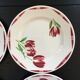 Lot 4 assiettes décor tulipes