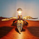 Floral table lamp in brass, design by Willy Daro, Massive, 1970.