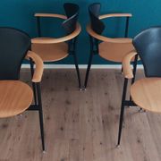 Set of 4 Postmodern Dining Chairs, 1980's.