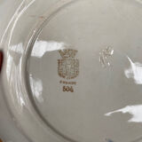 Set of 4 old plates of gien