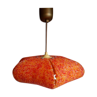 Suspension en perspex orange vintage