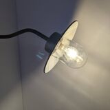 Antique wall light – Swan neck – Green enamelled sheet metal