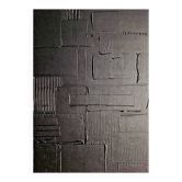 Minimalist monochrome abstract painting in black