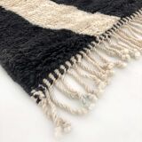 Moroccan berber carpet m'rirt ecru and black 3,43x2,39m