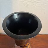 Vase sculpté manguier bois
