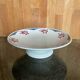 Plate mounted on pedestal Salins France Rouge E. Charbonnier