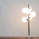 Vintage space table lamp, glass and metal, 1970s