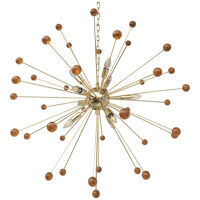 Amber “star” murano glass sputnik chandelier