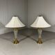 Hollywood Regency crystal & brass table lamps by Underwriters Laboratories Inc
