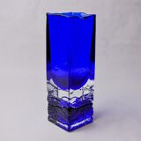 Vase sommerso by Petr hora, blue glass, Czech Republic, 1970