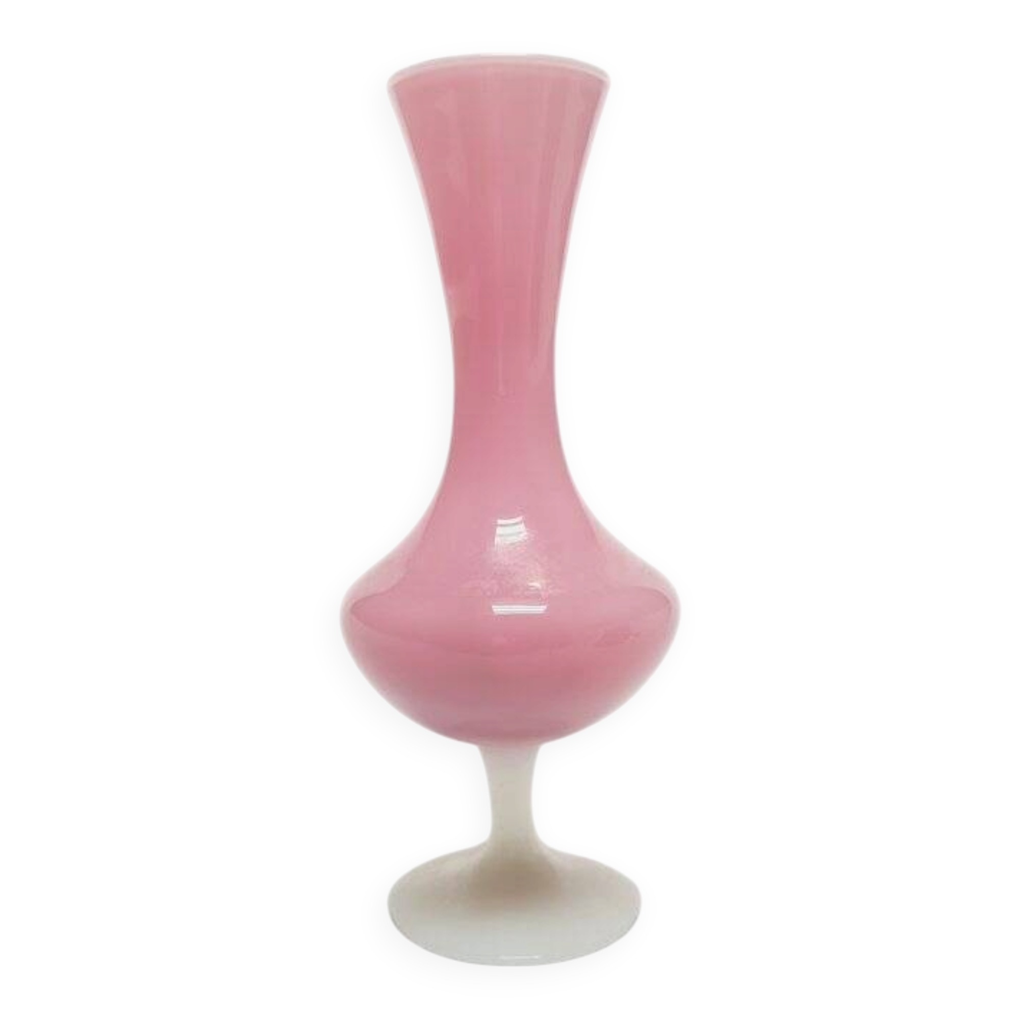 Vase en verre attribué à Stelvia pour Empoli, Italie, années 1950