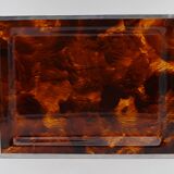 Plateau en plexi façon écaille, années 1970