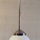 Suspension Art-déco globe opaline - mid. XXeme