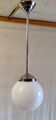 Suspension Art-déco globe opaline - mid. XXeme