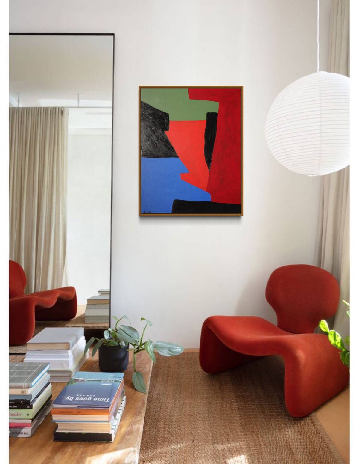 Contemporary minimalist geometric abstract