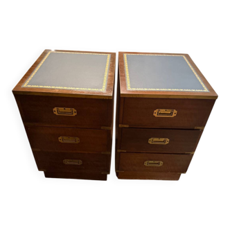 Pair of antique bedside tables