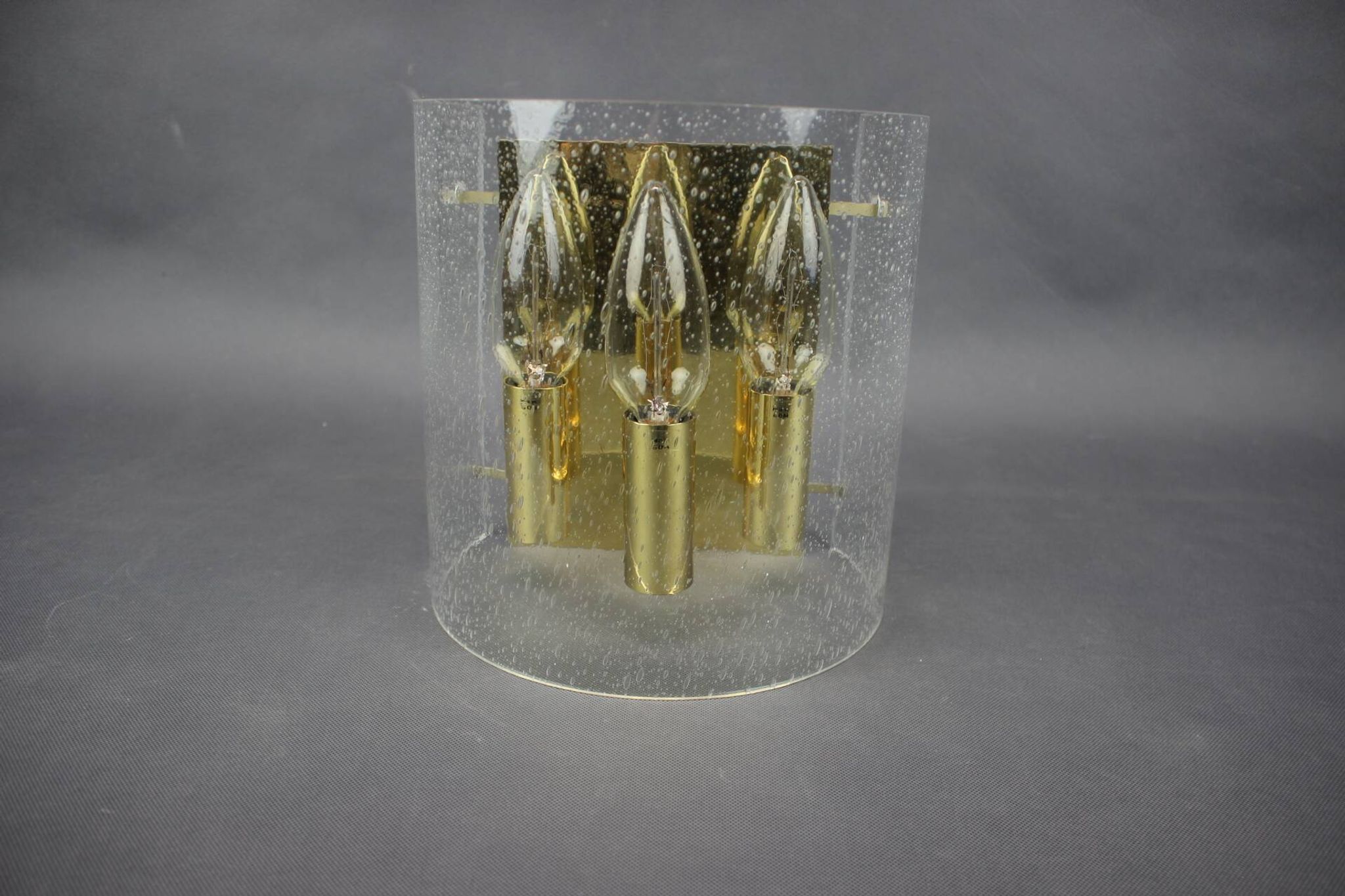 1970s Brass and Bubble Glass Wall Lamp, Germany
