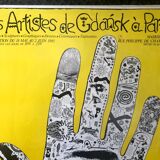 Original exhibition poster The artists of Gdansk in Paris, 1985 (large format)