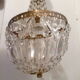 Chandelier ceiling lamp balloon grapevines glass & brass 1 fire