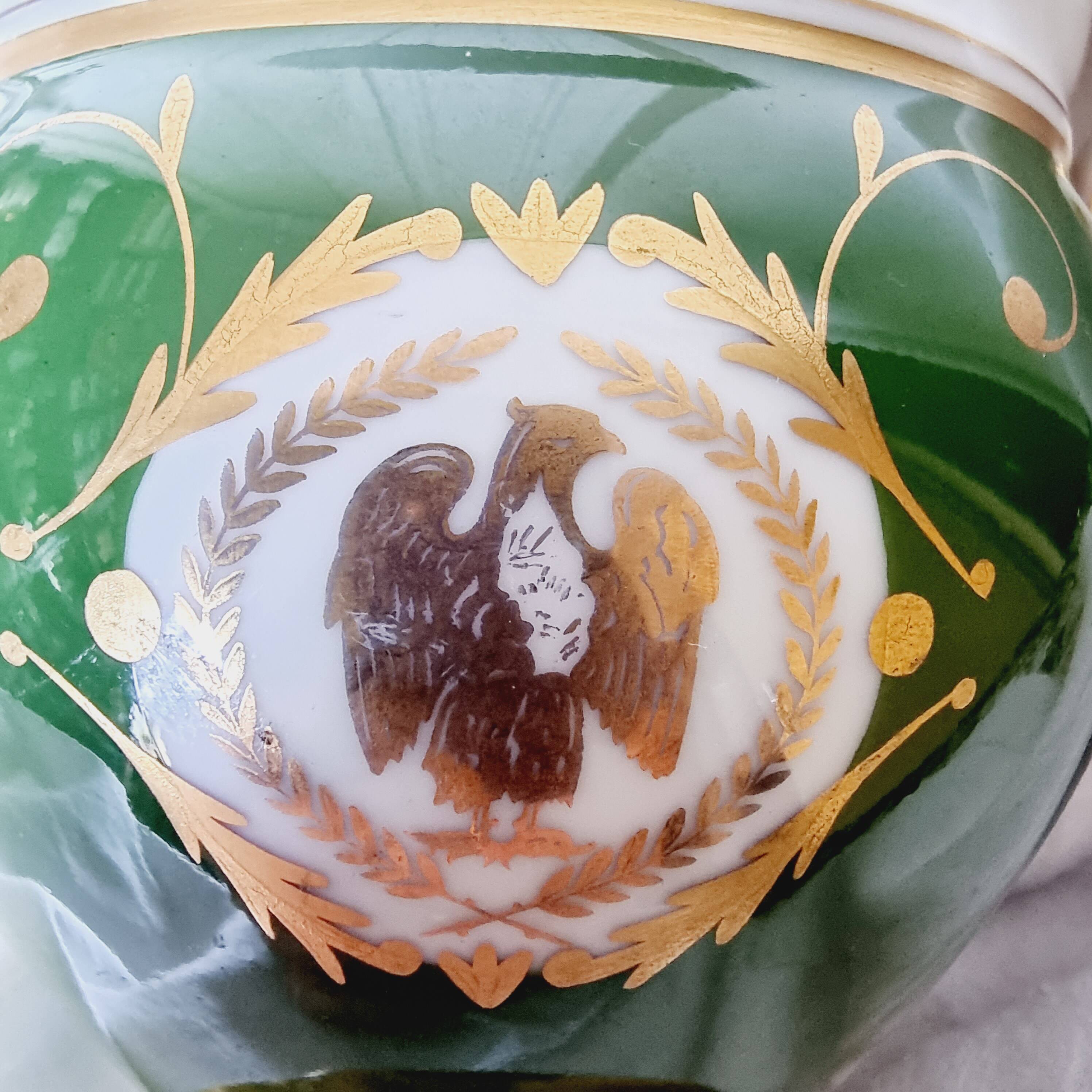 Limoges Porcelain Bombonera Lafarge or Empire Style Tibor or Napoleon