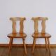 Pair of Scandinavian pine chairs