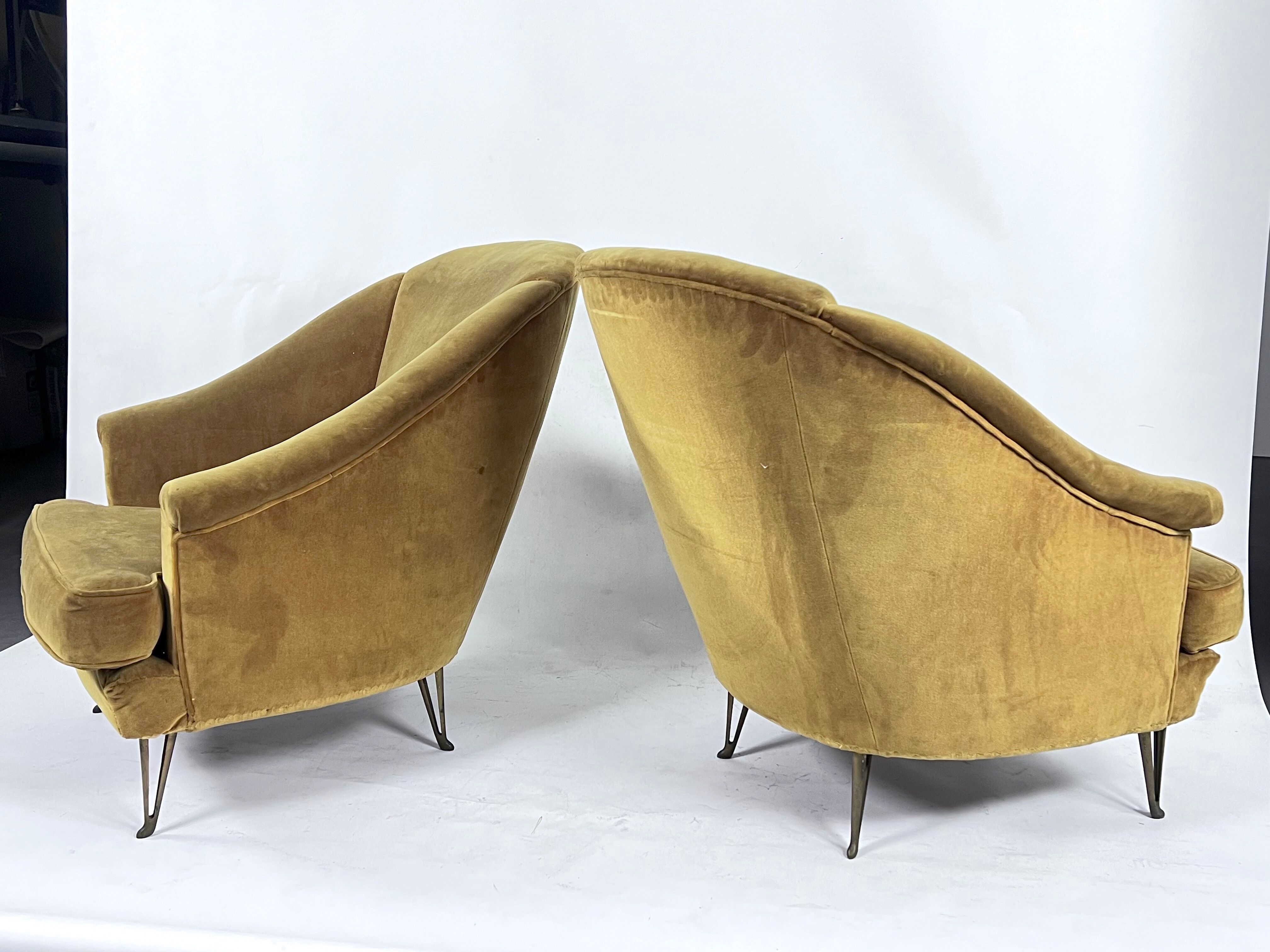 Isa Bergamo, armchairs, Italy 1950s