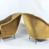 Isa Bergamo, armchairs, Italy 1950s