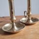 Pair of brass candle holders