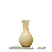 Opaline glass vase, cream colour.