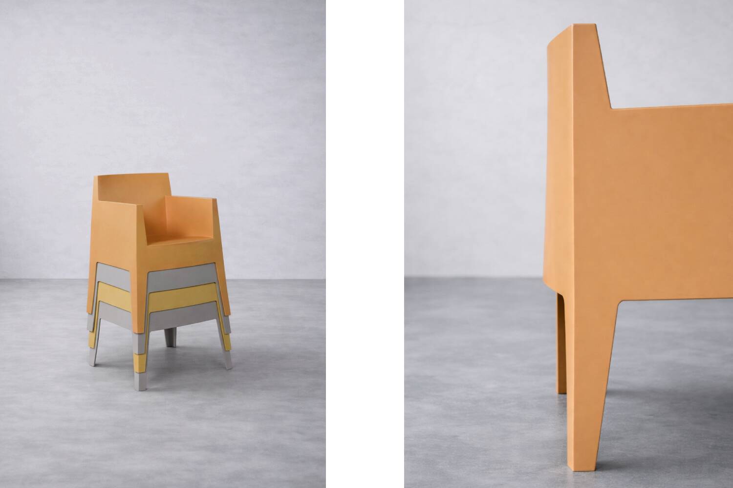 Set of 4 Vintage Mid-Century Modern Atlantide Collection Toy Plastic Chairs