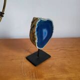 Blue Geode Agate on support