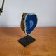 Blue Geode Agate on support