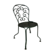 Chaise de jardin en fer forgé 1900