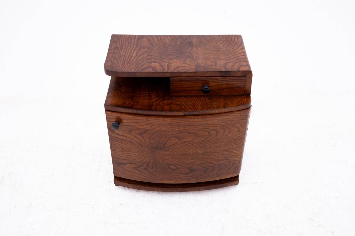 Art Deco bedside table, Poland, 1950s.