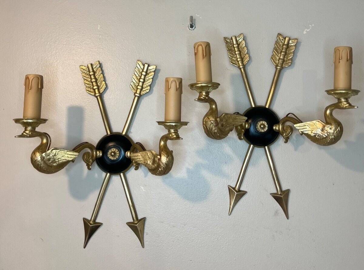 Pair of Empire style wall sconces