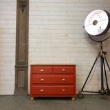 Commode vintage poignées laitons