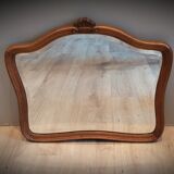 Elongated wooden mirror