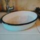 Enamelled metal oval dish