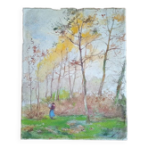 Roméo Dumoulin (1883-1944) - aquarelle - 30,5 x 24,5 cm - signée - école Belge