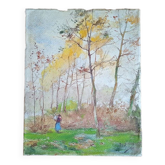 Roméo Dumoulin (1883-1944) - watercolor - 30.5 x 24.5 cm - signed - Belgian school