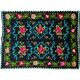 Romanian carpet with roses handmade in wool 177x154cm