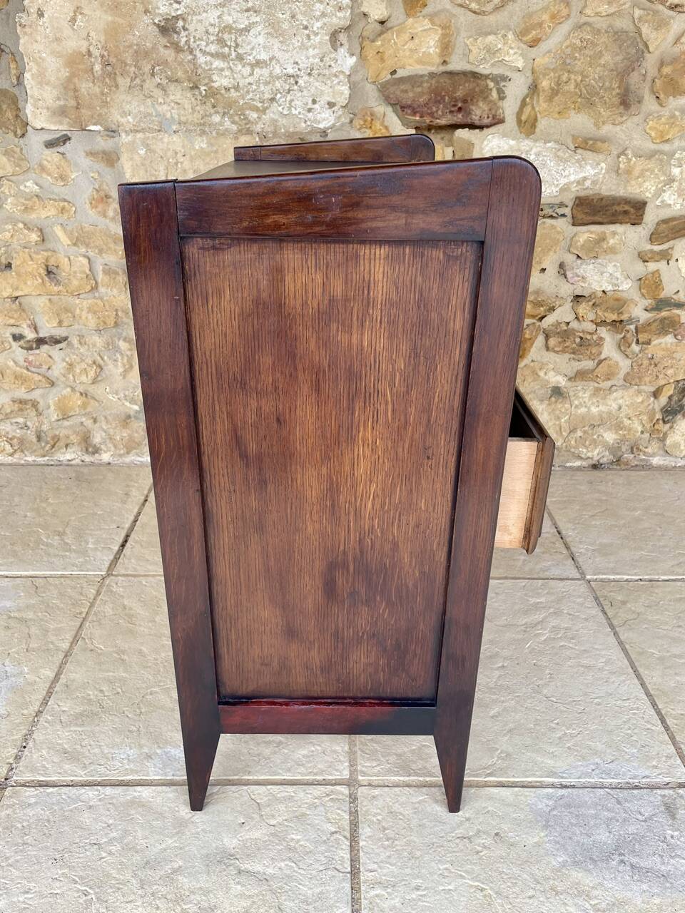 Commode de style Art Deco en noyer, circa 1950