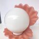 Lampe coquillage vintage années 70 couleur corail