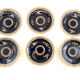 6 tasses café bleu Gien Renaissance