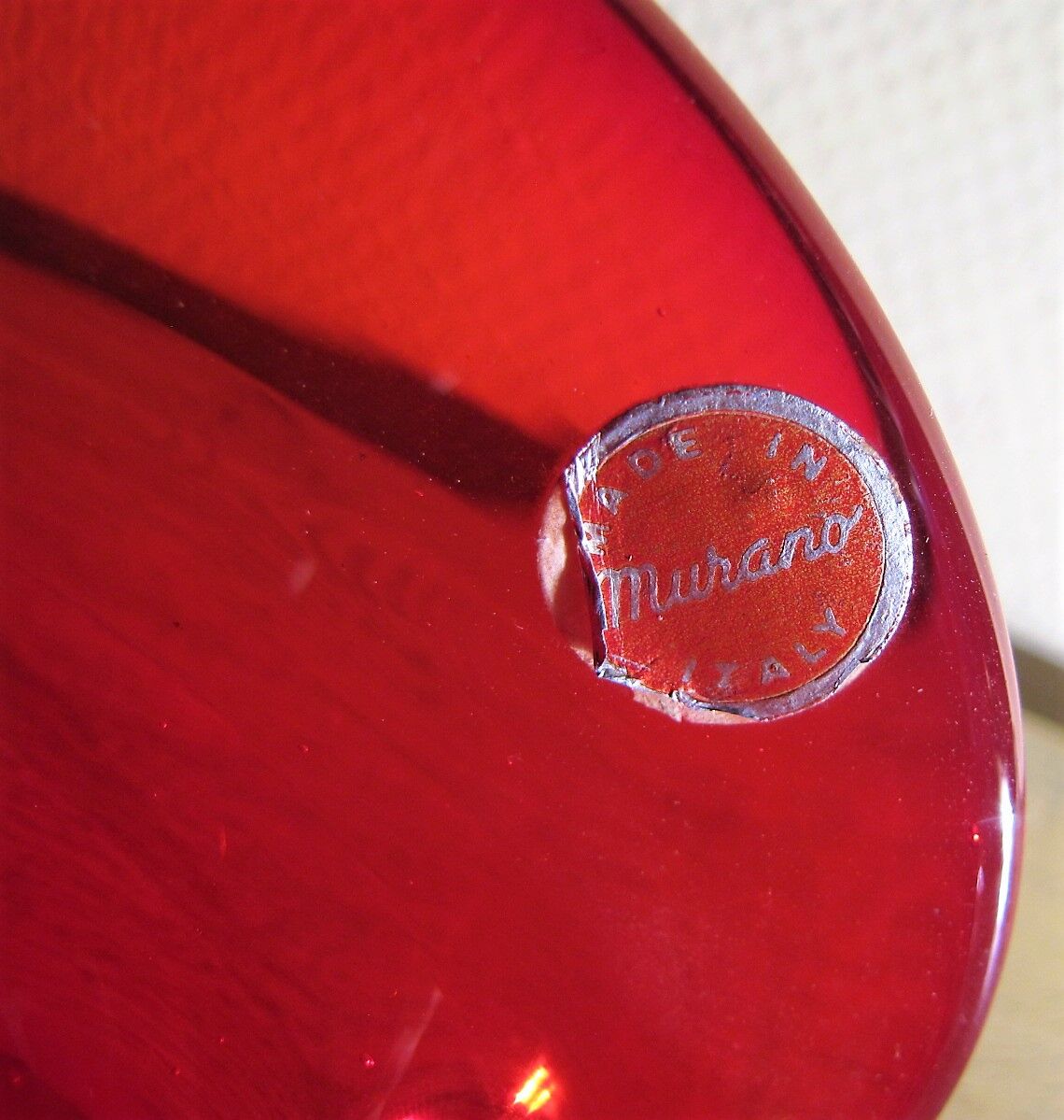 Red Murano Cup around 1950