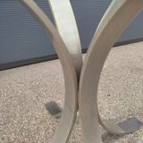 Table en acier et verre